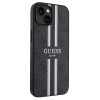 Guess 4G Printed Stripes Hard Case Back Cover met MagSafe voor Apple iPhone 15 - Zwart