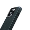 iCarer Oil Wax Premium Echt Leren Back Cover met MagSafe voor Apple iPhone 14 Pro Max - Donkerblauw