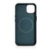 iCarer Oil Wax Premium Echt Leren Back Cover met MagSafe voor Apple iPhone 14 - Donkerblauw