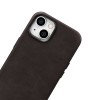 iCarer Oil Wax Premium Echt Leren Back Cover met MagSafe voor Apple iPhone 14 - Donkerbruin