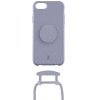 Just Elegance Hard Case Back Cover met PopGrip en koord voor Apple iPhone SE 2022/2020 / iPhone 7/8 - Donkerpaars