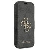 Guess 4G Big Metal Logo Wallet Case hoesje voor Apple iPhone 13 Pro Max - Grijs