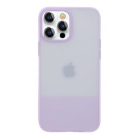 Kingxbar Plain Silicone Back Cover hoesje voor Apple iPhone 13 Pro Max - Paars