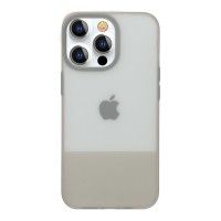 Kingxbar Plain Silicone Back Cover hoesje voor Apple iPhone 13 Pro - Grijs