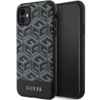 Guess GCube Stripes Hard Case Back Cover hoesje met MagSafe voor Apple iPhone 11 / iPhone XR - Zwart