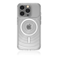STM Reawaken Ripple Back Cover hoesje met MagSafe voor Apple iPhone 15 Pro Max - Transparant