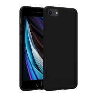 Crong Color Back Cover hoesje voor Apple iPhone SE 2022/2020 / iPhone 7/8 - Zwart
