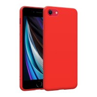 Crong Color Back Cover hoesje voor Apple iPhone SE 2022/2020 / iPhone 7/8 - Rood