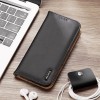 Dux Ducis Hivo RFID Echt Leren Wallet Case voor Samsung Galaxy S22 Plus - Zwart