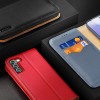 Dux Ducis Hivo RFID Echt Leren Wallet Case voor Samsung Galaxy S22 Plus - Rood