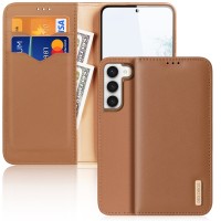 Dux Ducis Hivo RFID Echt Leren Wallet Case voor Samsung Galaxy S23 Plus - Bruin
