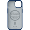 Njord byELEMENTS Suede Comfort Plus Back Cover met MagSafe voor Apple iPhone 15 - Donkerblauw
