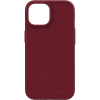 Njord byELEMENTS Suede Comfort Plus Back Cover met MagSafe voor Apple iPhone 15 - Rood