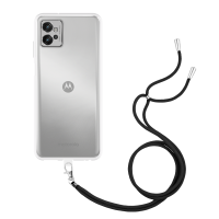 Just in Case Necklace Case met koord voor Motorola Moto G32 - Transparant