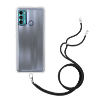 Just in Case Necklace Case met koord voor Motorola Moto G60 - Transparant