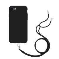 Just in Case Necklace Case met koord voor Apple iPhone SE 2022 - Zwart