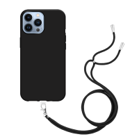 Just in Case Necklace Case met koord voor Apple iPhone 13 Pro Max - Zwart