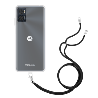 Just in Case Necklace Case met koord voor Motorola Moto E22i / Moto E22 - Transparant