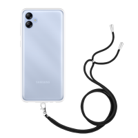 Just in Case Necklace Case met koord voor Samsung Galaxy A04e - Transparant