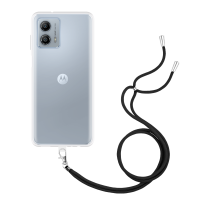 Just in Case Necklace Case met koord voor Motorola Moto G53 - Transparant