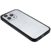 Just in Case Magnetic Metal Tempered Glass Case voor Apple iPhone 15 Pro Max - Zwart