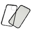 Just in Case Magnetic Metal Privacy Tempered Glass Case voor Apple iPhone 14 Plus - Zwart