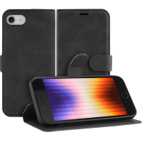 Just in Case Premium Wallet Case voor Apple iPhone SE 2022 - Zwart