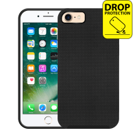Just in Case Armor Texture Back Cover voor Apple iPhone SE 2022/2020 / iPhone 7/8 - Zwart