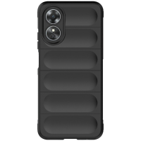 Just in Case Shockproof Shell Back Cover voor Oppo A17 - Zwart