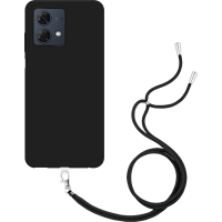 Just in Case Necklace Case met koord voor Motorola Moto G84 - Zwart