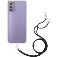 Just in Case Necklace Case met koord voor Nokia G42 - Transparant