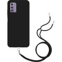 Just in Case Necklace Case met koord voor Nokia G42 - Zwart