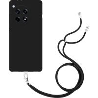 Just in Case Necklace Case met koord voor OnePlus 12R - Zwart