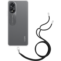Just in Case Necklace Case met koord voor Oppo A18/A38 - Transparant