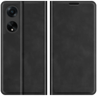 Just in Case Wallet Case Magnetic voor Oppo A98 - Zwart
