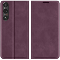 Just in Case Wallet Case Magnetic voor Sony Xperia 1 V - Paars