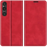 Just in Case Wallet Case Magnetic voor Sony Xperia 1 V - Rood