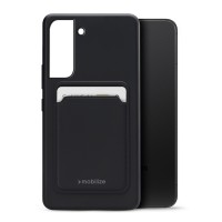 Mobilize Rubber Gelly Card Case voor Samsung Galaxy S22 - Zwart