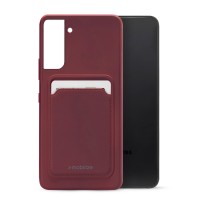 Mobilize Rubber Gelly Card Case voor Samsung Galaxy S22 - Donkerrood