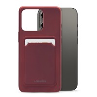 Mobilize Rubber Gelly Card Case voor Apple iPhone 13 Pro - Donkerrood