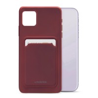 Mobilize Rubber Gelly Card Case voor Apple iPhone 11 - Donkerrood
