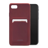Mobilize Rubber Gelly Card Case voor Apple iPhone 6/6S/7/8 / iPhone SE 2022/2020 - Donkerrood