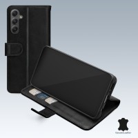 Mobilize Echt Leren Wallet Case voor Samsung Galaxy A34 - Zwart