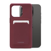 Mobilize Rubber Gelly Card Case voor Apple iPhone 15 Pro - Donkerrood