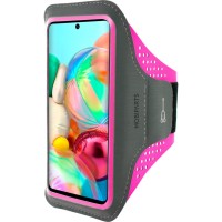 Mobiparts Sportarmband hoesje voor Samsung Galaxy A71 5G - Roze