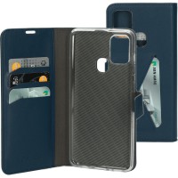 Mobiparts Classic Wallet Case hoesje voor Samsung Galaxy A21s - Donkerblauw