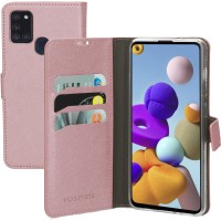 Mobiparts Saffiano Wallet Case hoesje voor Samsung Galaxy A21s - Roze