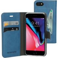 Mobiparts Classic Wallet Case hoesje voor Apple iPhone SE 2022/2020 / iPhone 7/8 - Blauw