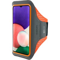 Mobiparts Sportarmband hoesje voor Samsung Galaxy A22 5G - Oranje