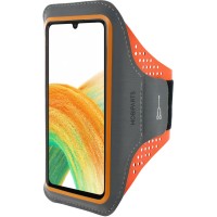 Mobiparts Sportarmband hoesje voor Samsung Galaxy A33 - Oranje